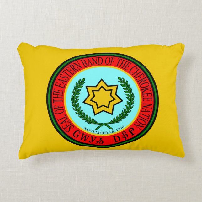 Eastern Band of Cherokee Accent Pillow (Front)
