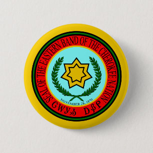 Eastern Band Of The Cherokee Seal 2 Inch Round Button