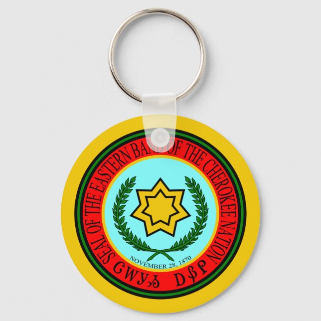 Eastern Band Of The Cherokee Seal Keychain (Front)