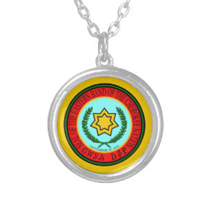 Eastern Band Of The Cherokee Seal Silver Plated Necklace