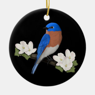 Eastern Bluebird Bird Birdlover Birdwatcher Animal Ceramic Ornament