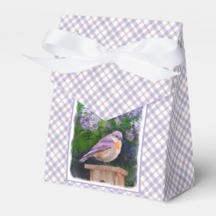 Eastern Bluebird in Snow - Original Photograph Favor Box