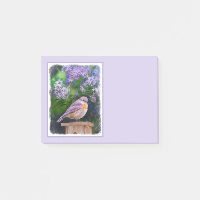 Eastern Bluebird in Snow - Original Photograph Post-it Notes (Front)