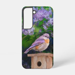 Eastern Bluebird in Snow - Original Photograph Samsung Galaxy Case