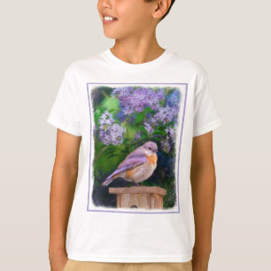 Eastern Bluebird in Snow - Original Photograph T-Shirt