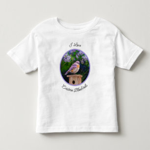 Eastern Bluebird in Snow - Original Photograph Toddler T-shirt