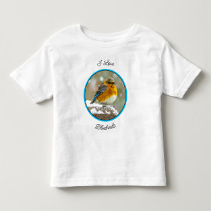 Eastern Bluebird in Snow - Original Photograph Toddler T-shirt