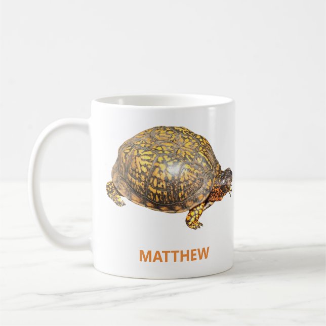 Eastern Box Turtle Photo Personalized Coffee Mug (Left)