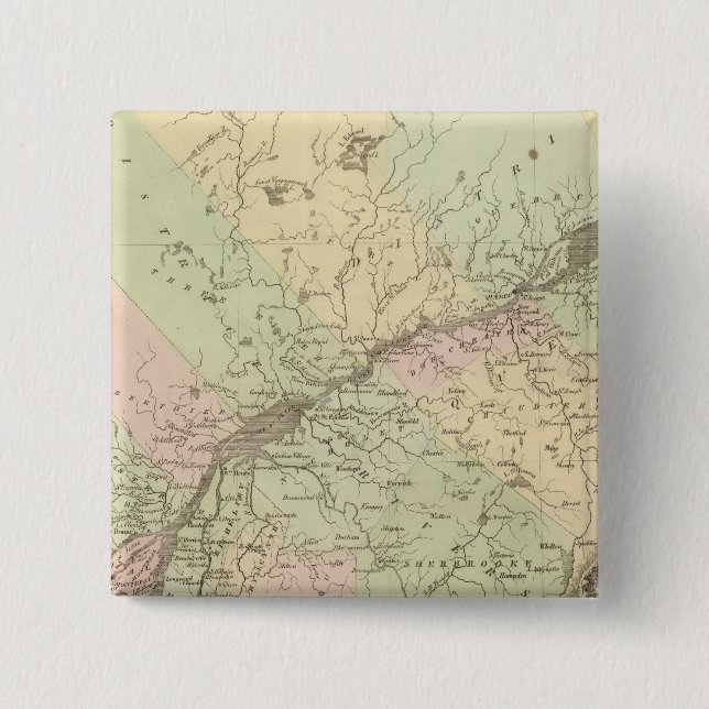 Eastern Canada 2 Inch Square Button (Front)