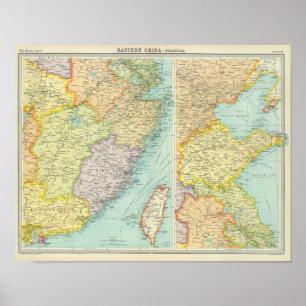 Eastern China political map Poster