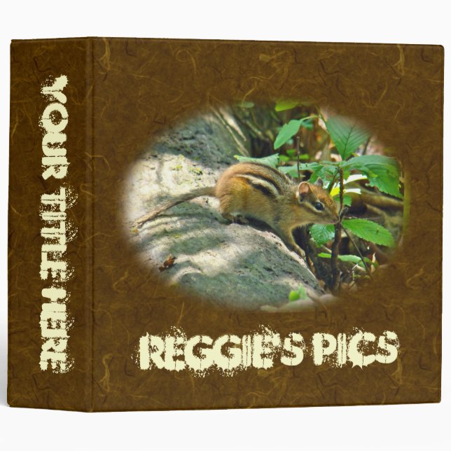 Eastern Chipmunk on Log Binder (Front/Spine)