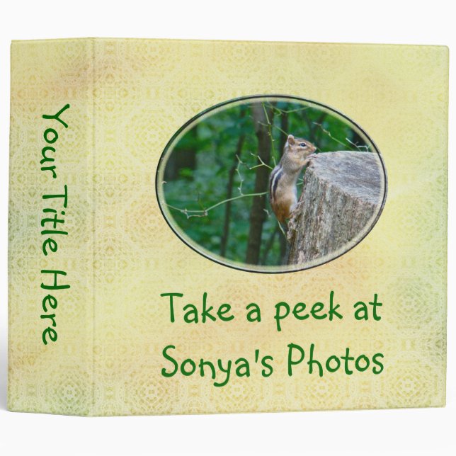 Eastern Chipmunk on Stump Binder (Front/Spine)