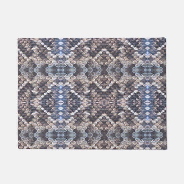 Eastern Diamondback Rattlesnake Skin Doormat (Front)