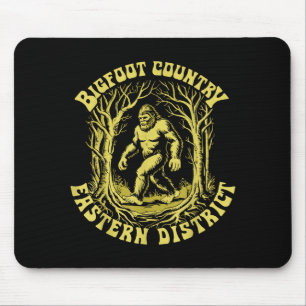 Eastern District Bigfoot Country Retro Sasquatch L Mouse Pad