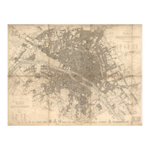 Eastern division of Paris Map (1834)
