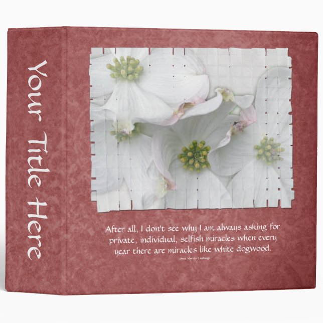 Eastern Dogwood Blossoms - Cornus florida Binder (Front/Spine)