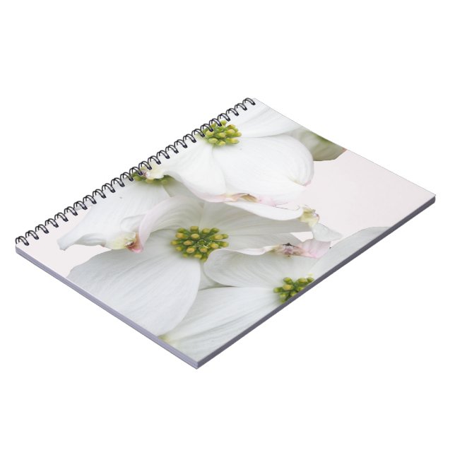 Eastern Dogwood Blossoms - Cornus florida Notebook (Left Side)