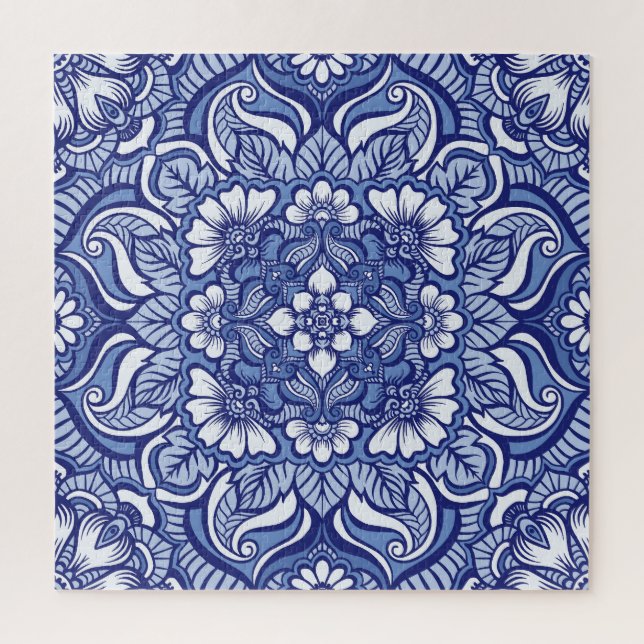 Eastern Ethnic Henna Seamless Pattern Jigsaw Puzzle (Vertical)