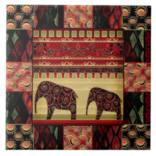 Eastern ethnic national pattern . Patchwork . Tile