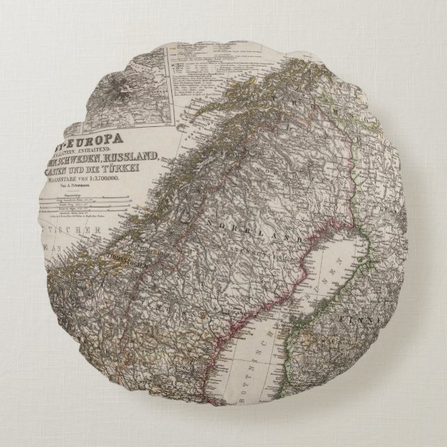 Eastern Europe, Norway Round Pillow (Front)