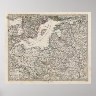 Eastern Europe, Russia, Sweden Poster