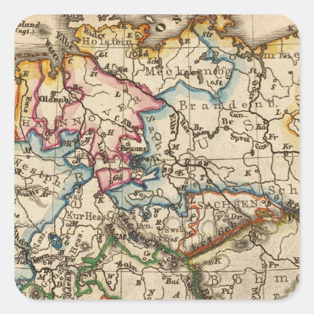 Eastern European Map Square Sticker (Front)