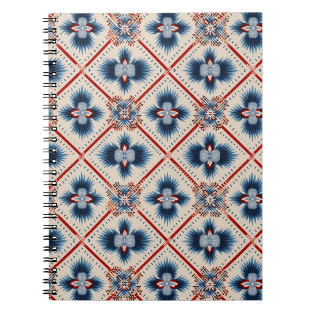 Eastern Folk Diamond Pattern Notebook (Front)