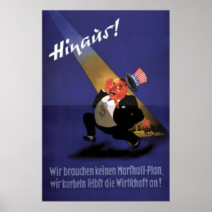 Eastern Germany Propaganda Poster Get out