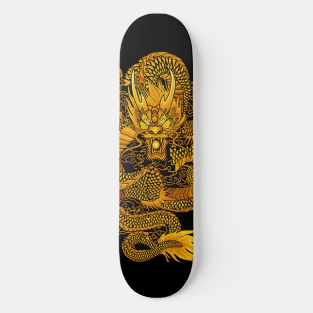 Eastern Gold Dragon One Element Custom Pro Deck Skateboard (Front)