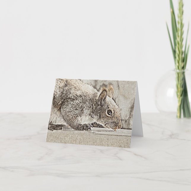 Eastern Grey Squirrel - Blank Card (Front)