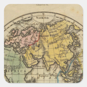 Eastern Hemisphere 11 Square Sticker