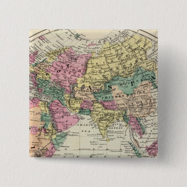 Eastern Hemisphere 2 Inch Square Button (Front)
