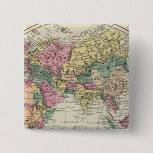 Eastern Hemisphere 2 Inch Square Button