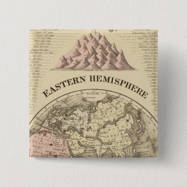 Eastern Hemisphere 2 Inch Square Button (Front)