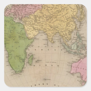 Eastern Hemisphere 7 Square Sticker
