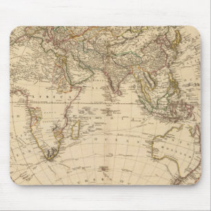 Eastern Hemisphere Circular Map Mouse Pad