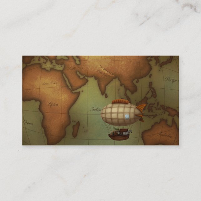 Eastern Hemisphere Map Personalized Calling Card (Front)