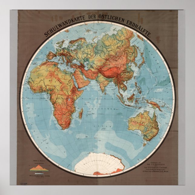 Eastern Hemisphere Map Poster (Front)