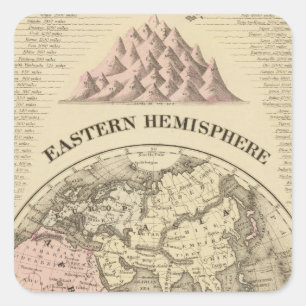 Eastern Hemisphere Square Sticker