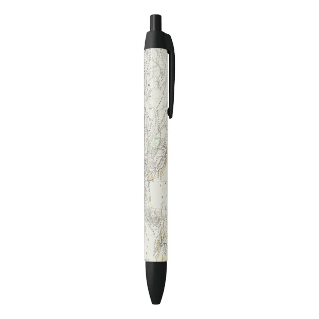 Eastern Hemisphere World Map Black Ink Pen (Bottom (Vertical))