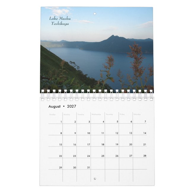 Eastern Hokkaido 2018 Calendar (Aug 2027)