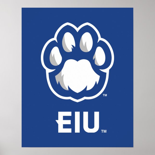 Eastern Illinois Panthers Paw Print & EIU (Front)