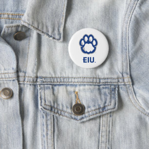 Eastern Illinois Panthers Paw Print & EIU 2 Inch Round Button