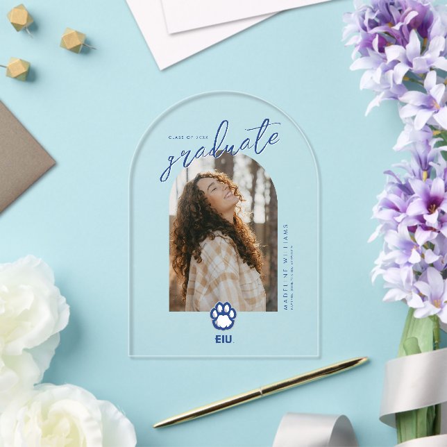 Eastern Illinois Panthers Paw Print & EIU Acrylic Invitations (Insitu (Wedding))