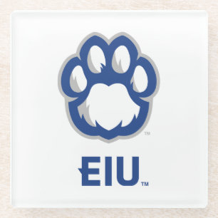 Eastern Illinois Panthers Paw Print & EIU Glass Coaster