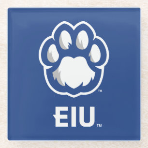 Eastern Illinois Panthers Paw Print & EIU Glass Coaster