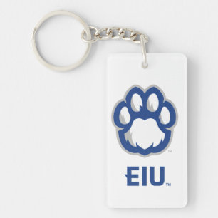Eastern Illinois Panthers Paw Print & EIU Keychain
