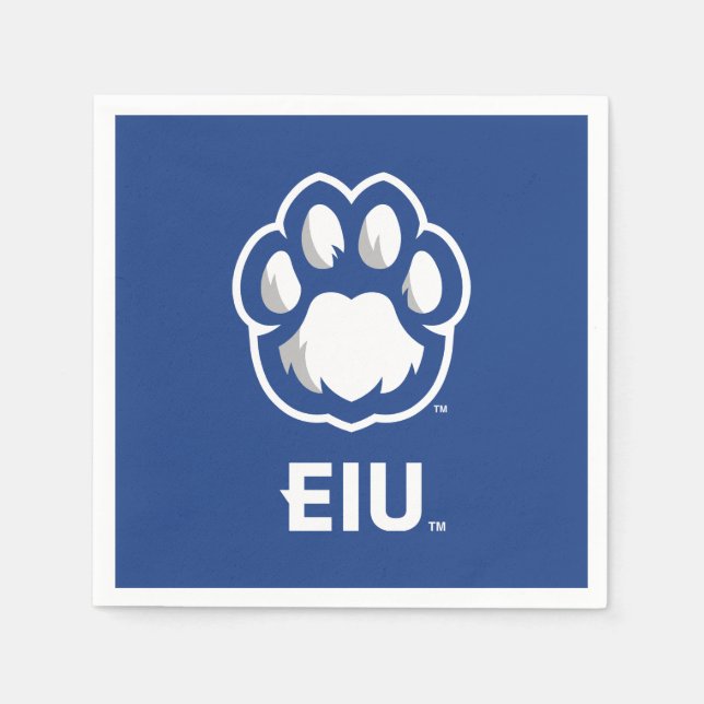 Eastern Illinois Panthers Paw Print & EIU Napkin (Front)