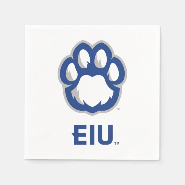 Eastern Illinois Panthers Paw Print & EIU Napkin (Front)
