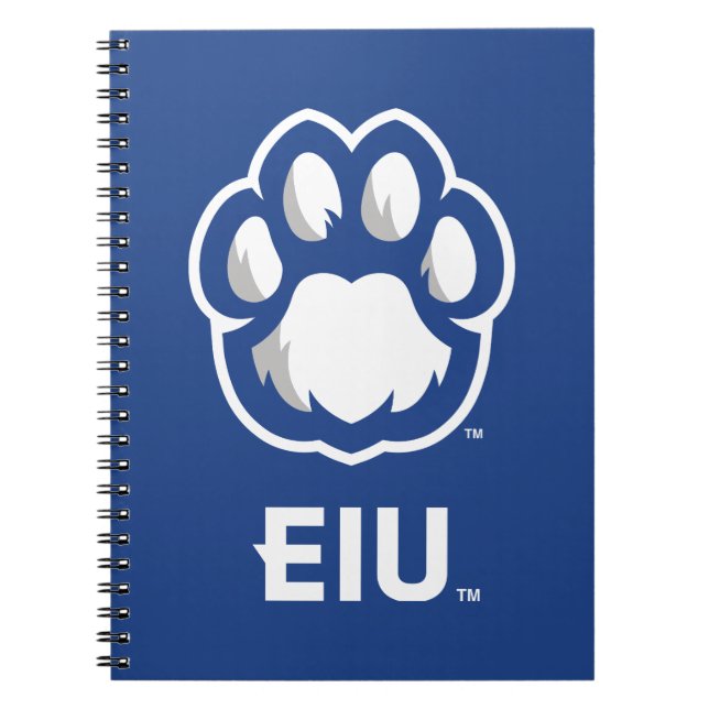 Eastern Illinois Panthers Paw Print & EIU Notebook (Front)
